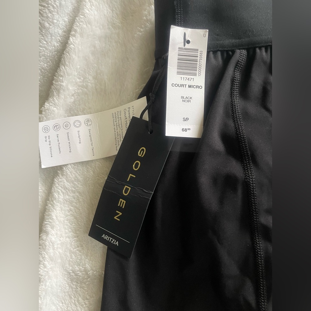 Aritzia Black Tennis/ pickleball skirt/ skort size small- new with tags - Picture 4 of 8